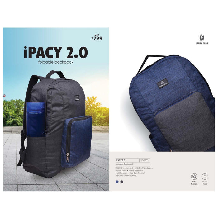 Folding Backpack - UG-TB04 - Mudramart Corporate Giftings
