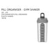 Gym Shaker with Pill Organizer Plastic Shaker - 700ml - GM-238 - Mudramart Corporate Giftings