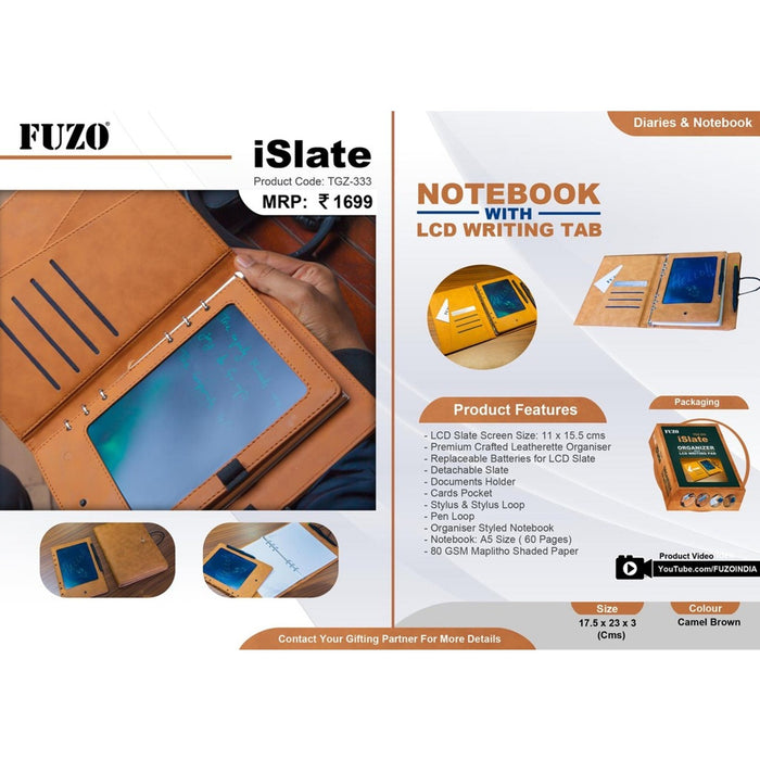iSlate Notebook with LCD Writing Tab - TGZ-333 - Mudramart Corporate Giftings