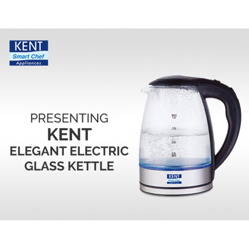 KENT Elegant Electric Glass Kettle - 1.8 ltr - 16052 - Mudramart Corporate Giftings