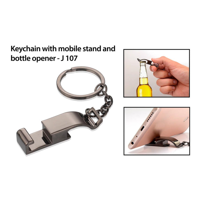 Keychain With Mobile Stand And Bottle Opener - J107 - Mudramart Corporate Giftings