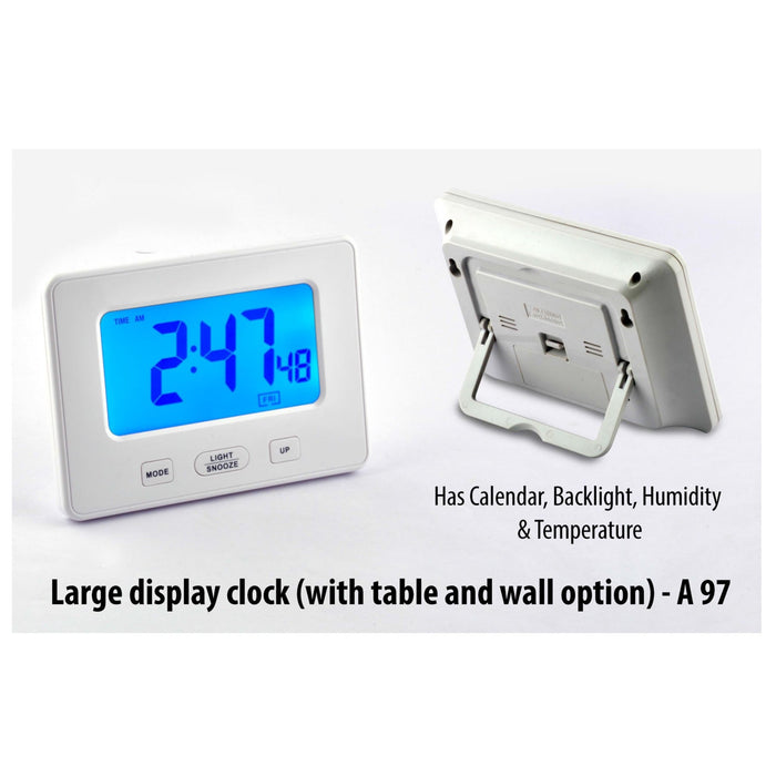 Large Display Clock with Table and Wall Option - A 97 - Mudramart Corporate Giftings