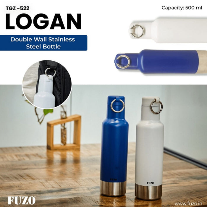 Logan Double Wall Station-less Steel Bottle - TGZ-522 - Mudramart Corporate Giftings