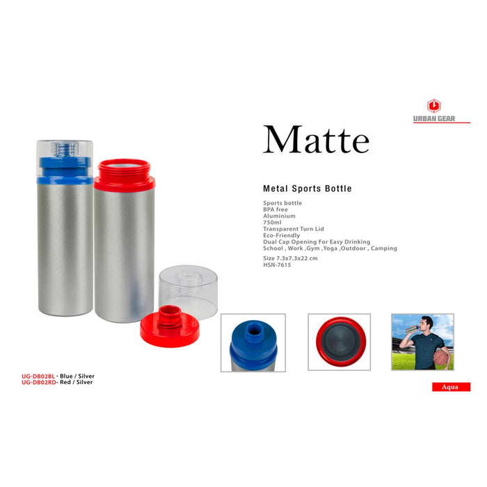 Matte Metal Sports Bottle - 750ml - Mudramart Corporate Giftings
