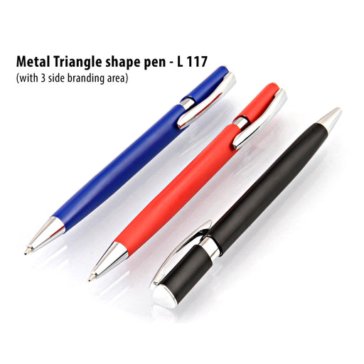 Metal Triangle Shape Pen - L117 - Mudramart Corporate Giftings