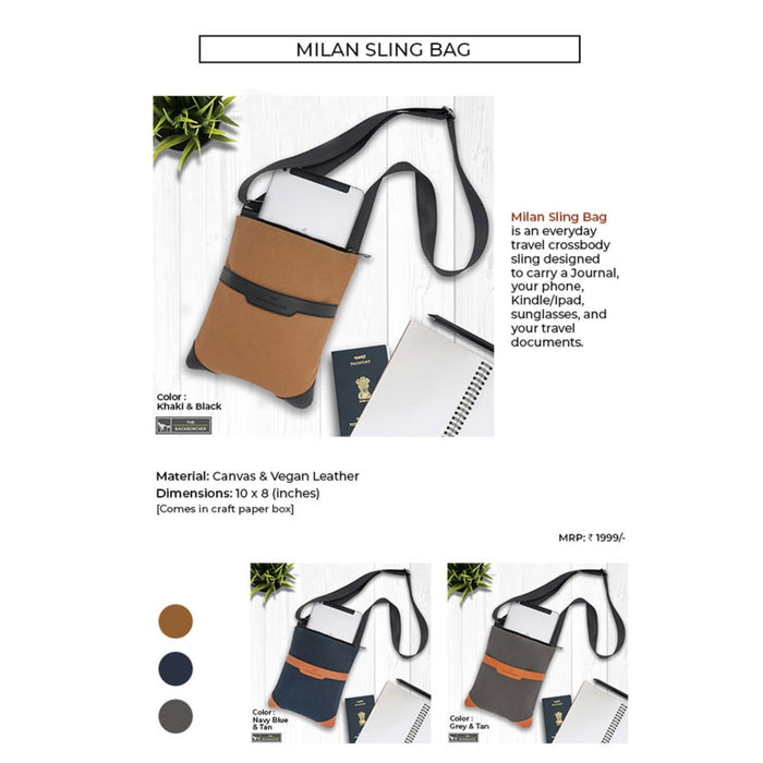 MILAN SLING BAG - LEATHER SLING BAG - Mudramart Corporate Giftings