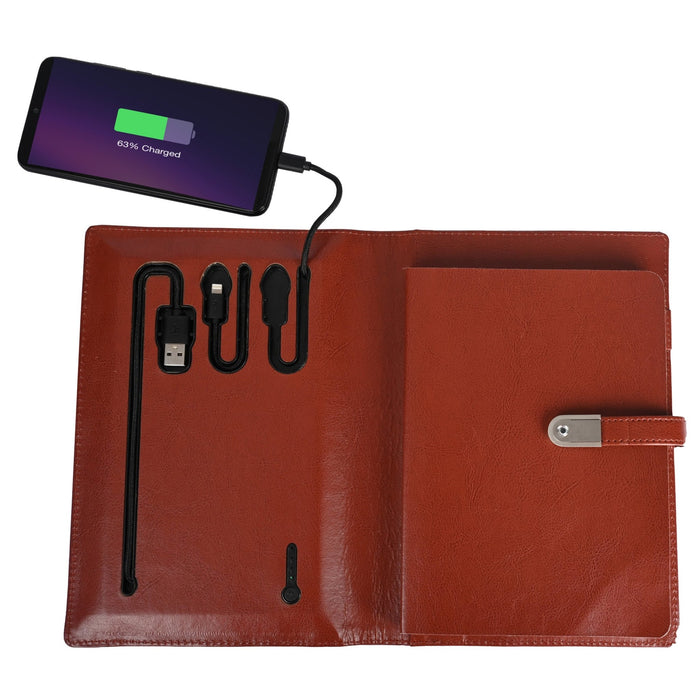 Notebook Diary Power Bank 5000 mAh with 16 GB USB - Mudramart Corporate Giftings