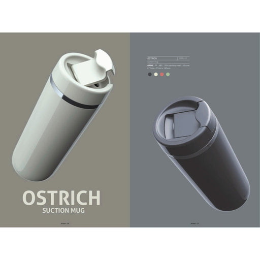 Ostrich Suction Mug 400ml - DRIN115 - Mudramart Corporate Giftings