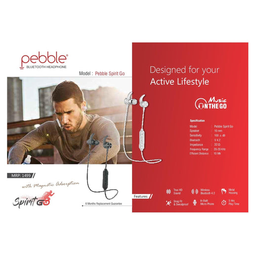 Pebble Spirit GO Bluetooth Earphones - Mudramart Corporate Giftings