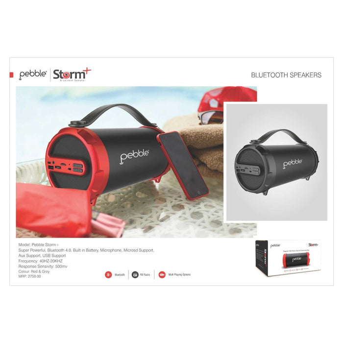 Pebble Storm+ Bluetooth Speaker - Mudramart Corporate Giftings