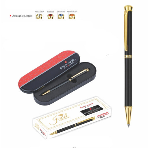 Pierre Cardin Black Chrome Ball Pen - Mudramart Corporate Giftings