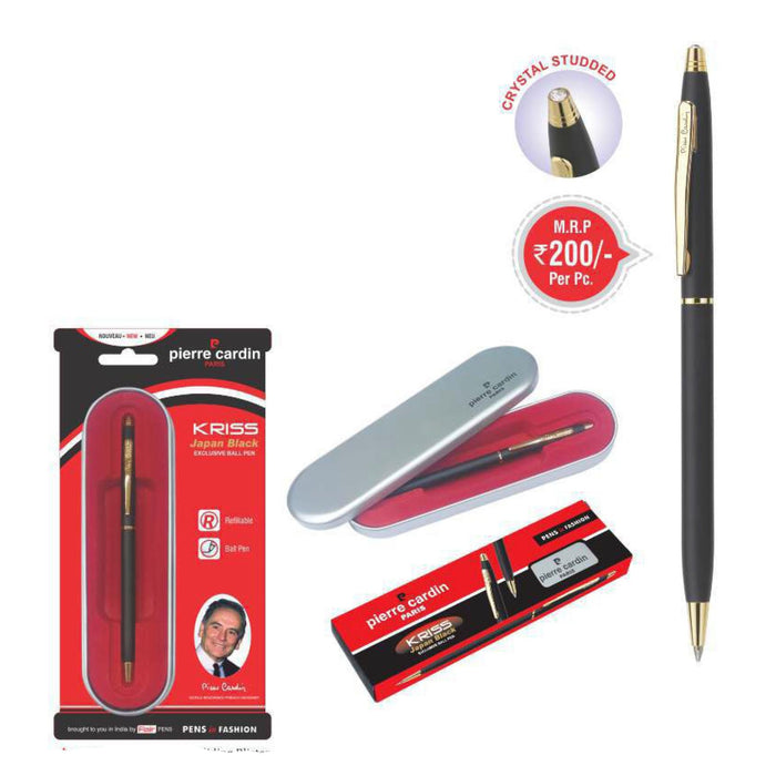 Pierre Cardin Kriss Japan Black Exclusive Ball Pen - Mudramart Corporate Giftings