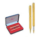 Pierre cardin Satin Gold Exclusive Set of Roller Pen & Ball Pen - Mudramart Corporate Giftings
