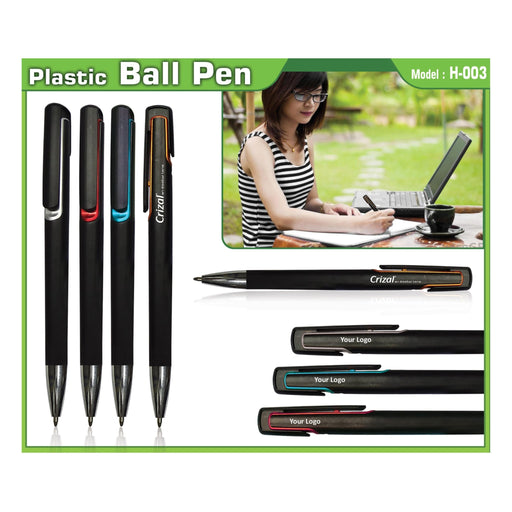 Plastic Ball Pen H-003 - Mudramart Corporate Giftings