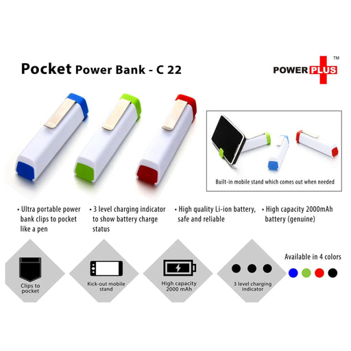 Pocket Power Bank 2200 MAh - C 22 - Mudramart Corporate Giftings