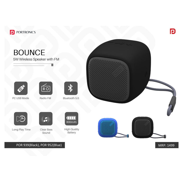 Portable Bluetooth Speaker with FM 5W Bluetooth Speaker - POR-939 - Mudramart Corporate Giftings