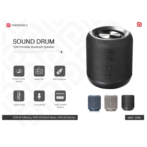 Portronics Portable Bluetooth Speaker with FM & USB - POR 871/547/821 - Mudramart Corporate Giftings
