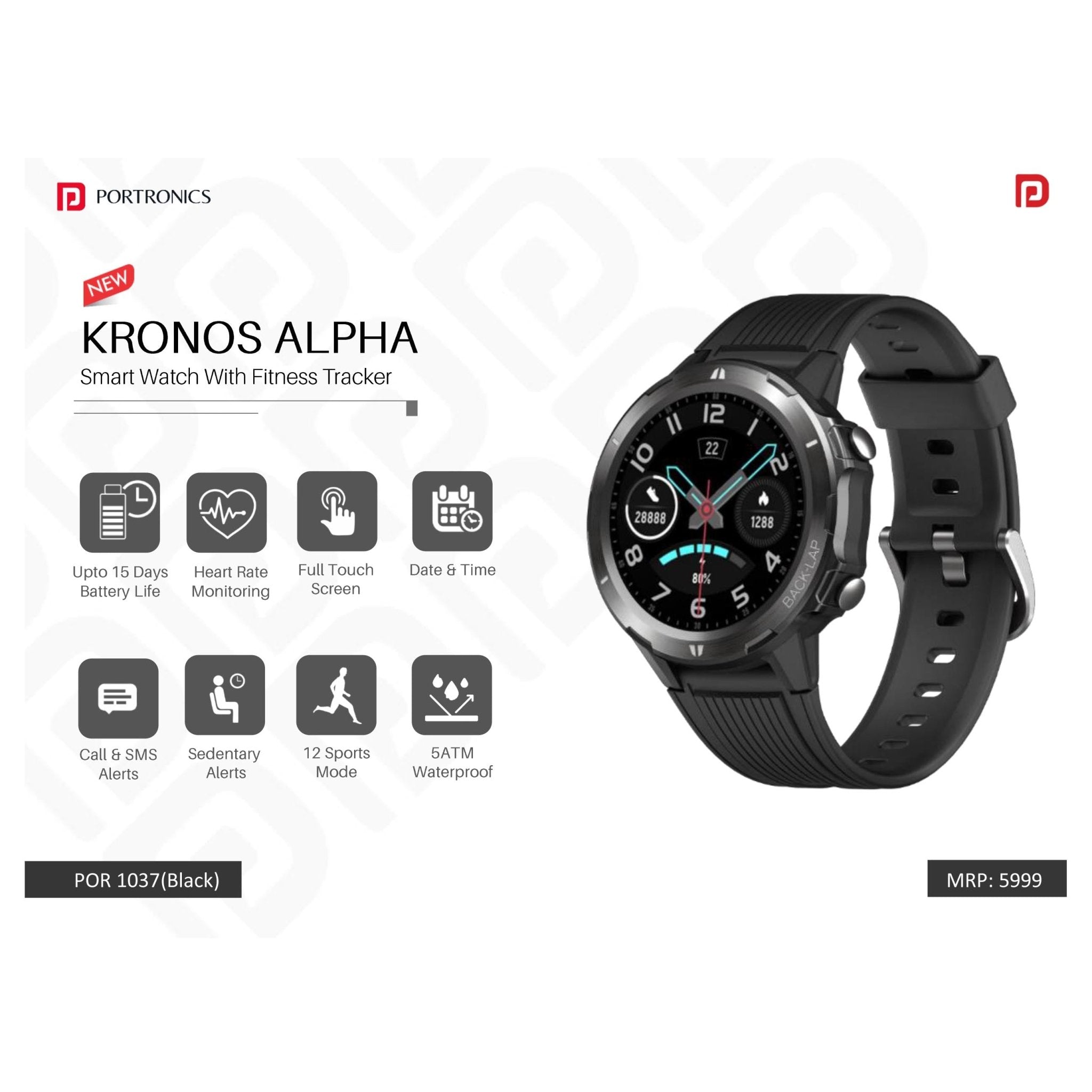 Portronics Kronos Portronics Smart Watch Strap Portronics Yogg