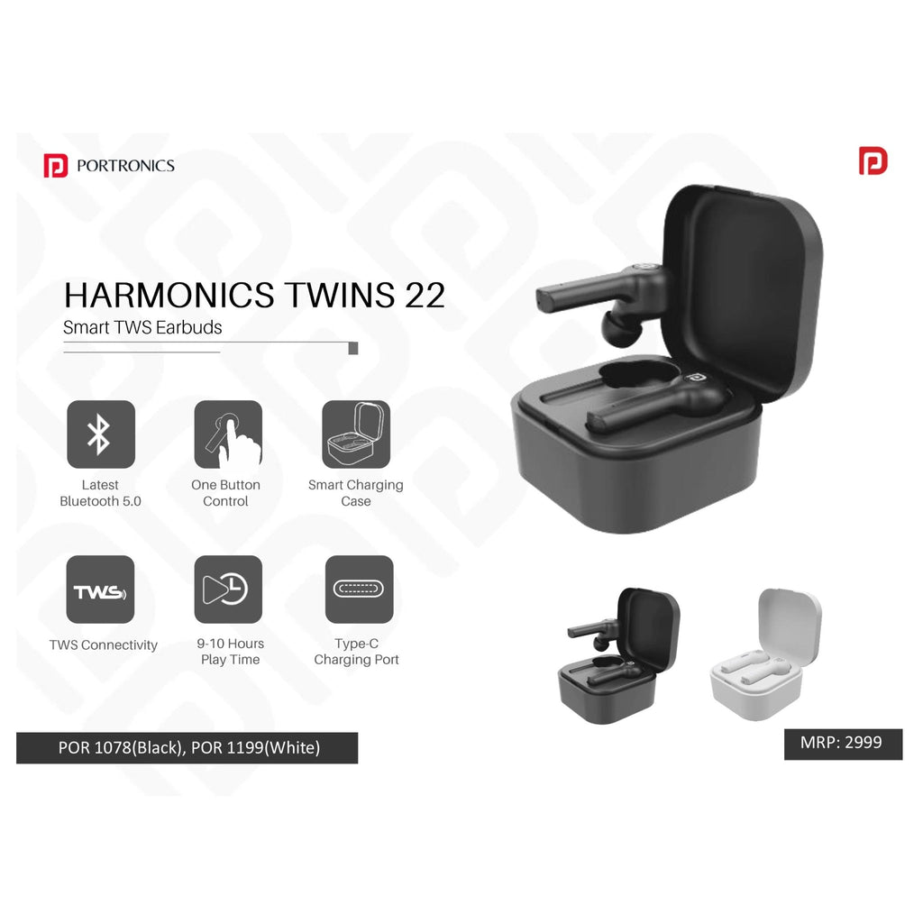 Portronics Smart TWS Earpods POR 1078/1199 — Mudramart Corporate