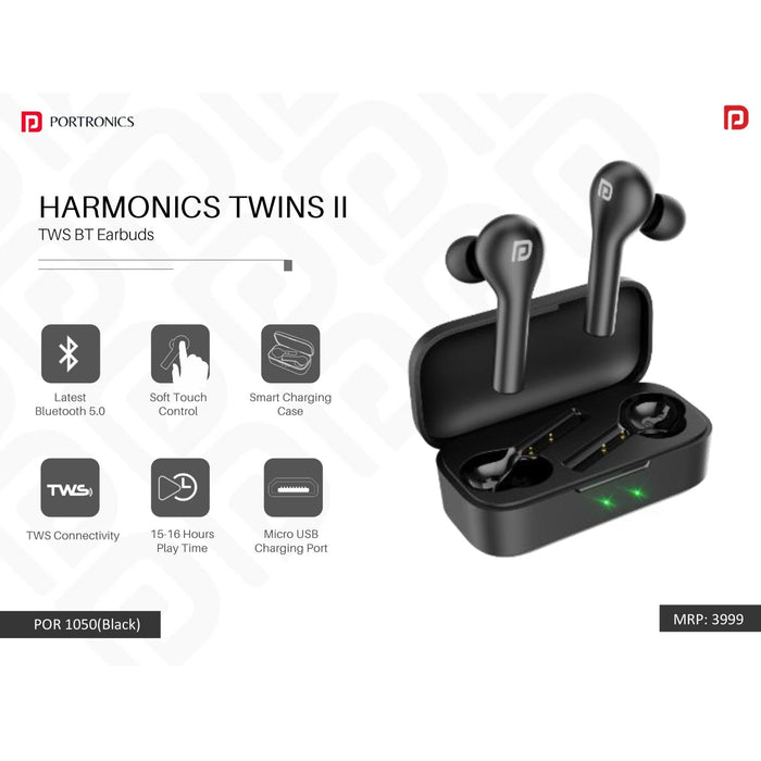 Portronics TWS BT Earbuds POR 1050 — Mudramart Corporate Giftings