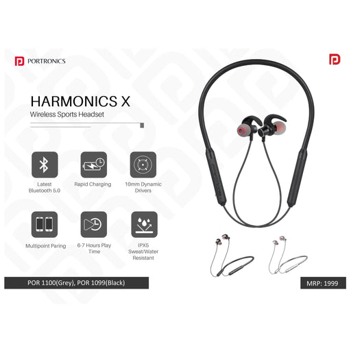 Portronics Wireless Bluetooth Headset - POR 1100/1099 - Mudramart Corporate Giftings