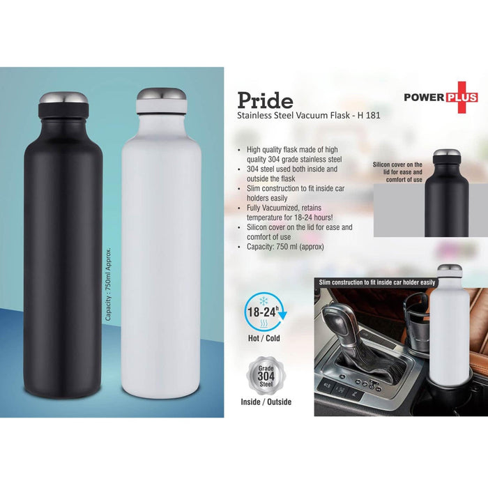 Pride Stainless Steel Vacuum Flask - 750 ml - H181 - Mudramart Corporate Giftings