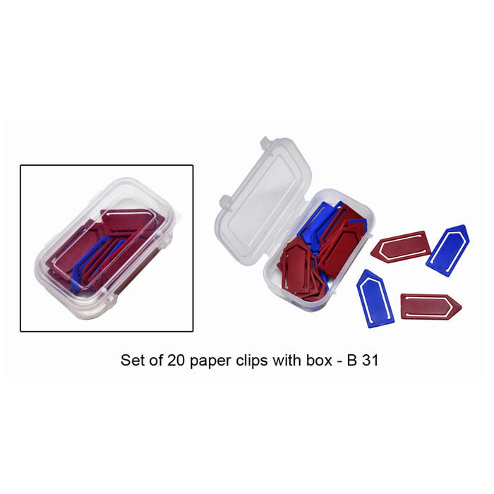 Set of 20 Paper Clips with Box - B 31 - Mudramart Corporate Giftings