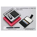 set of 3: Long Barrel PU Keychain, 3 in 1 wallet - Q 20 & Metal Look Pen - Mudramart Corporate Giftings