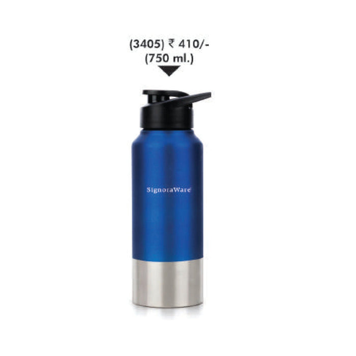 Signora Ware Aqua Steel Dual tone Water Bottle - 3405 - Mudramart Corporate Giftings