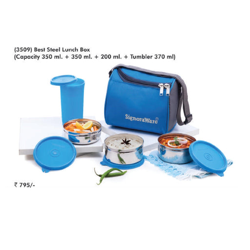 Signora Ware Best Steel Lunch Box - 3509 - Mudramart Corporate Giftings