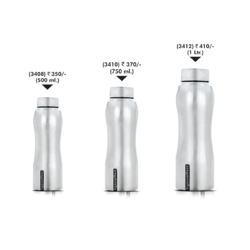 Signora Ware Oxy Steel Water Bottle - 3408/3410/3412 - Mudramart Corporate Giftings