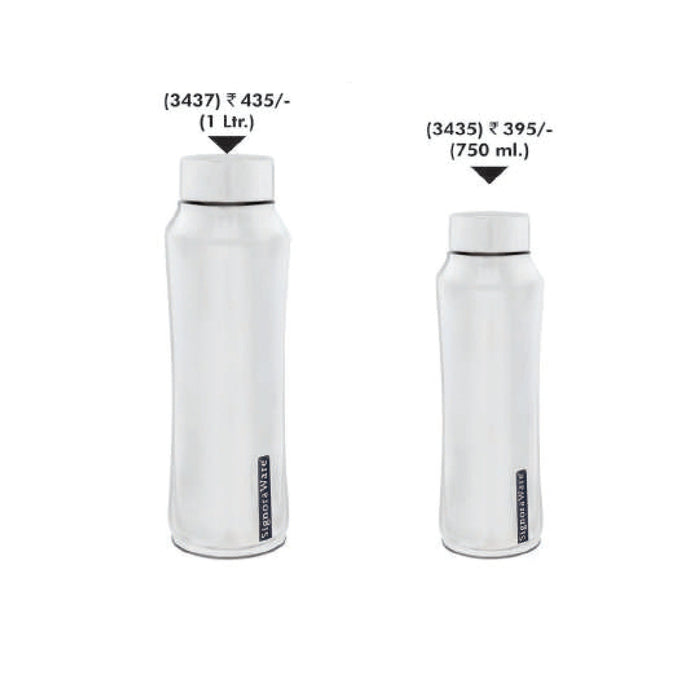 Signora Ware Rexo Steel Water Bottle Mirror Finish - 3437/3435 - Mudramart Corporate Giftings