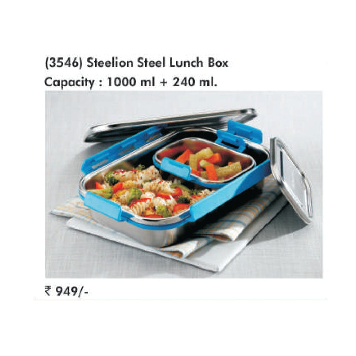 Signora Ware Steelion Steel Lunch Box - 3546 - Mudramart Corporate Giftings