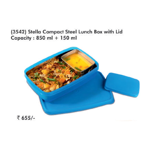 Signora Ware Stella Compact Steel Lunch Box with Lid Capacity - 3542 - Mudramart Corporate Giftings