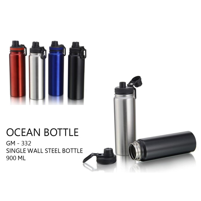 Single Wall Steel Bottle - 900ml - GM-332 - Mudramart Corporate Giftings