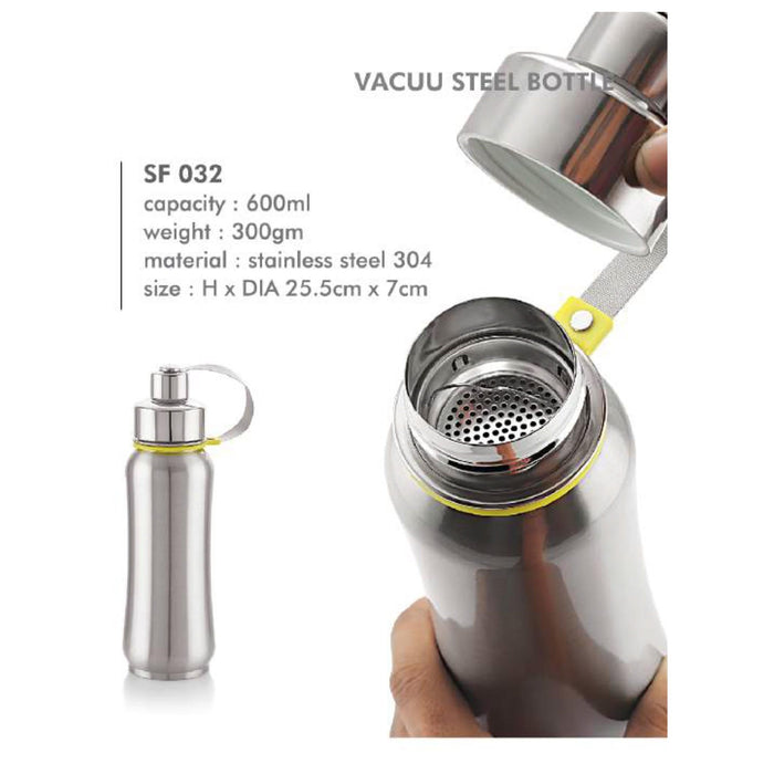 Stainless Steel Vacuum Bottle - SF 032 - 600ml - Mudramart Corporate Giftings