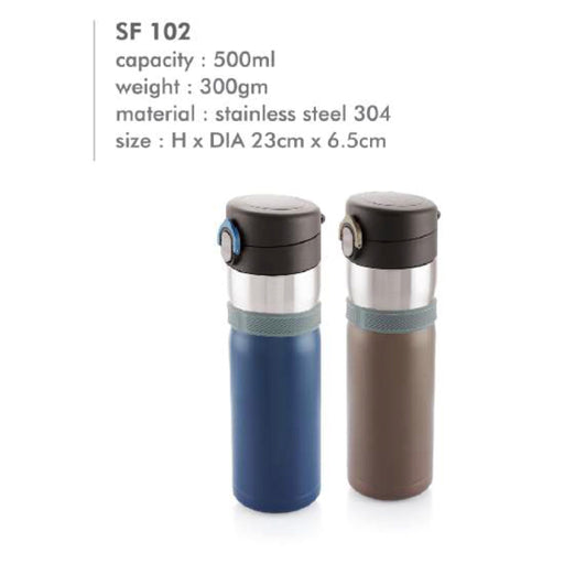 Stainless Steel Vacuum Bottle - SF 102 - 500ml - Mudramart Corporate Giftings