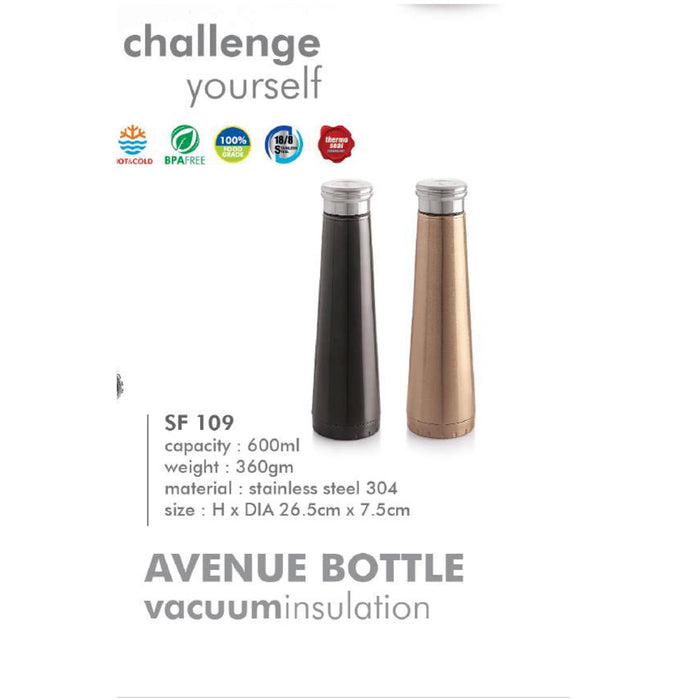 Stainless Steel Vacuum Bottle - SF 109 - 600ml - Mudramart Corporate Giftings