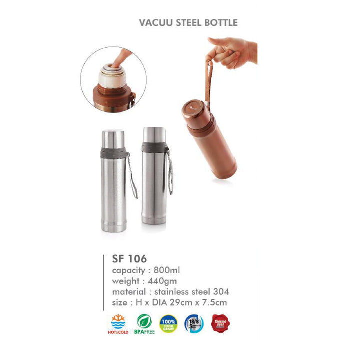 Stainless Steel Vacuum Flask - SF 106 - 800ml - Mudramart Corporate Giftings