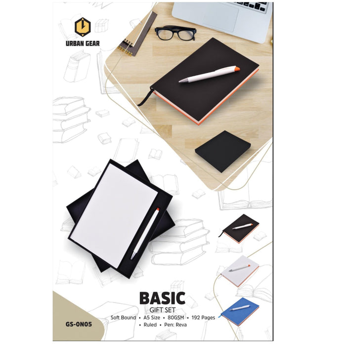 Stationary Gift Set - Book + Pen - GS-ON05 - Mudramart Corporate Giftings