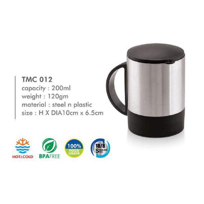 Steel n Plastic Mug TMC 012 - 200ml - Mudramart Corporate Giftings