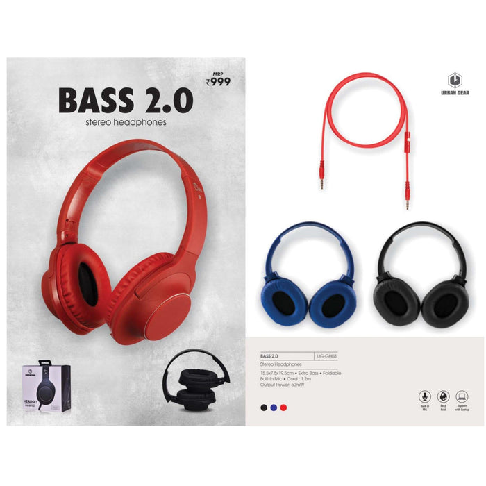 Stereo Headphone Bass 2.0 - UG-GH03 - Mudramart Corporate Giftings