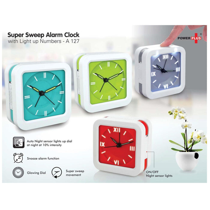 Super Sweep Alarm Clock with Light Up Numbers - A 127 - Mudramart Corporate Giftings