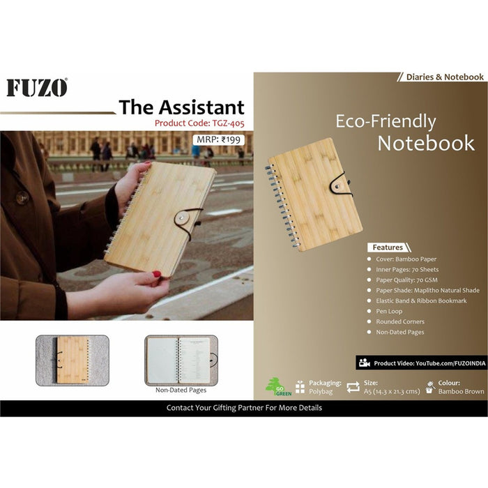 The Assistance Eco-Friendly Notebook - TGZ-405 - Mudramart Corporate Giftings