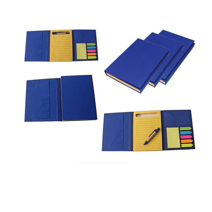 three fold diary with sticky note & mini pen - Mudramart Corporate Giftings