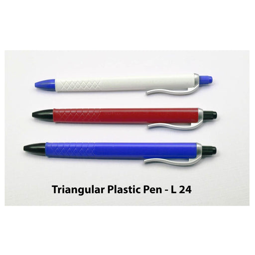 Triangular Plastic Pen - L24 - Mudramart Corporate Giftings
