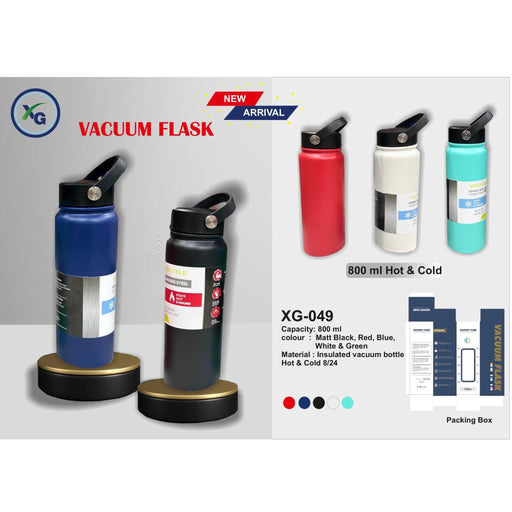 VACUUM HOT & COLD BOTTLE WITH HANDLE - XG - 049 - Mudramart Corporate Giftings