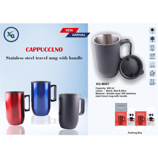 VACUUM HOT & COLD WITH HANDLE & LID - XG - M81 - Mudramart Corporate Giftings