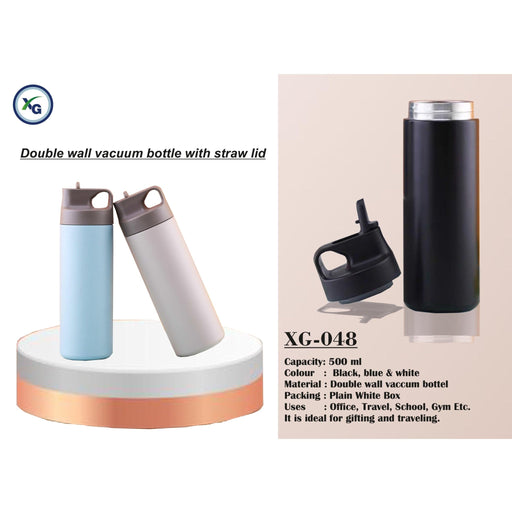 VACUUM HOT & COLD WITH SIPPER STRAW CAP - XG - 048 - Mudramart Corporate Giftings