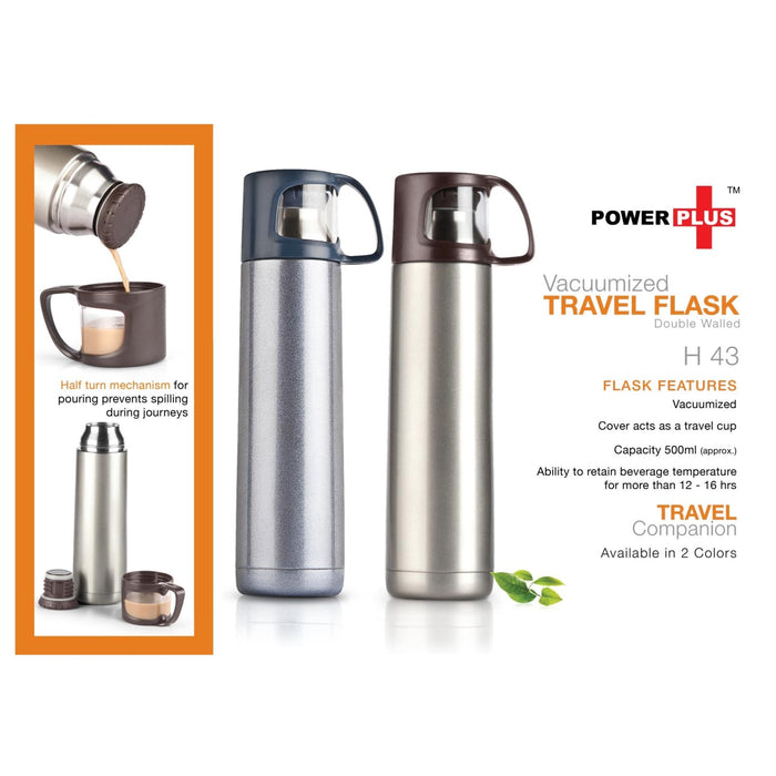 Vacuumized Travel Flask - 500 ml - H43 - Mudramart Corporate Giftings